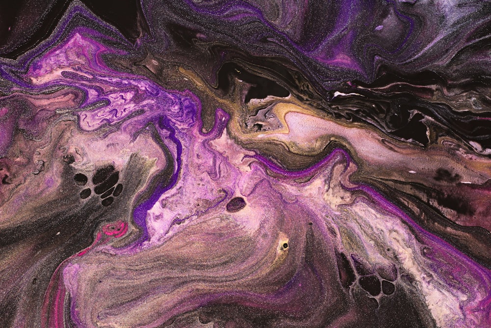 a close-up of a purple and pink brain
