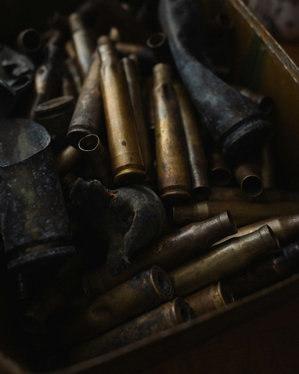 a pile of old rusty gears