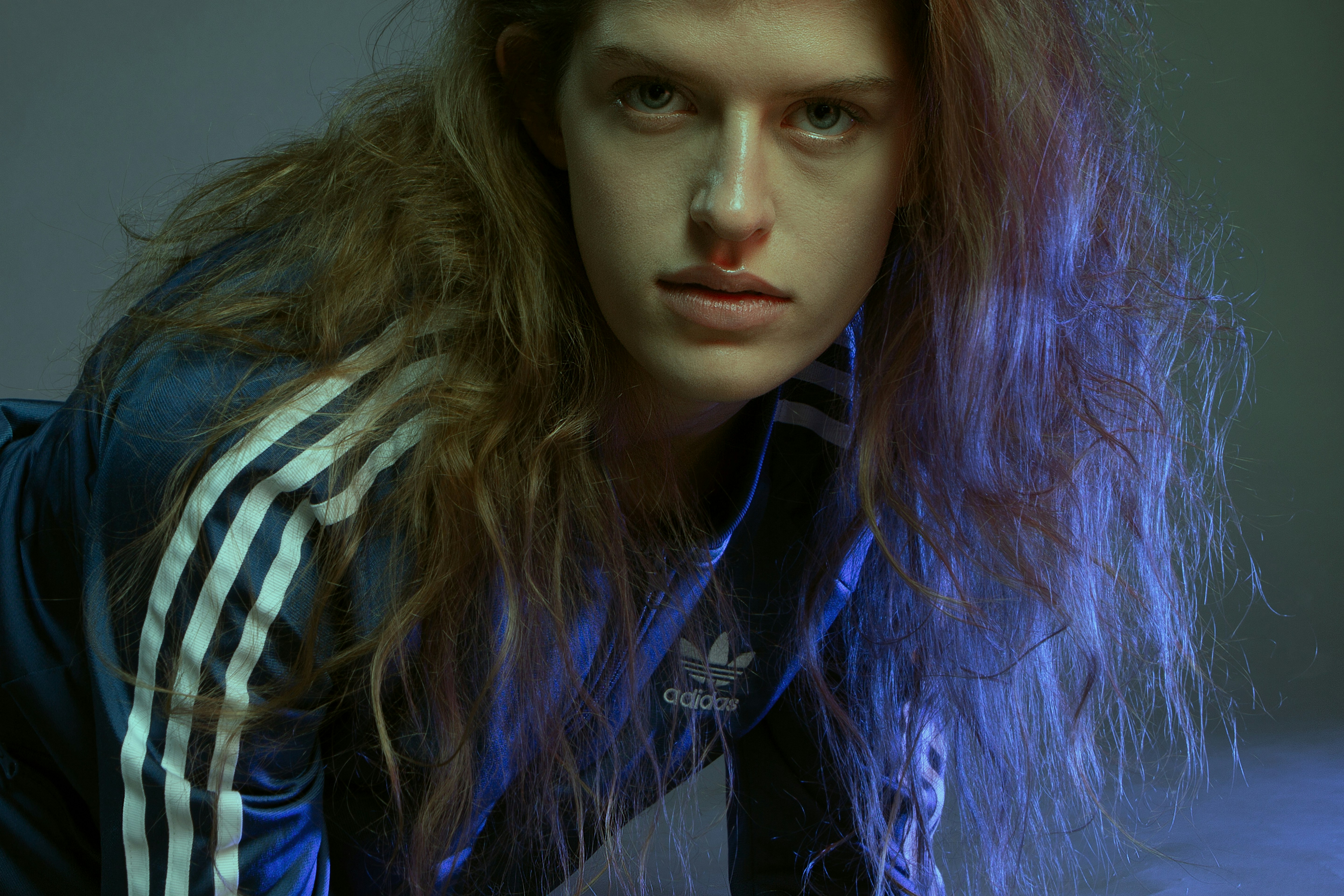 a person with long hair