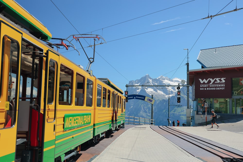 a train on the railway tracks