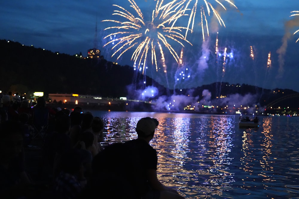 fireworks over a body of water