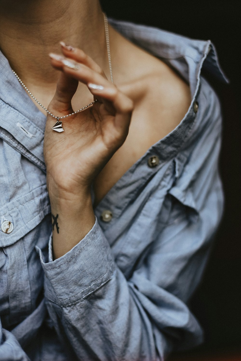 a person holding the hands together