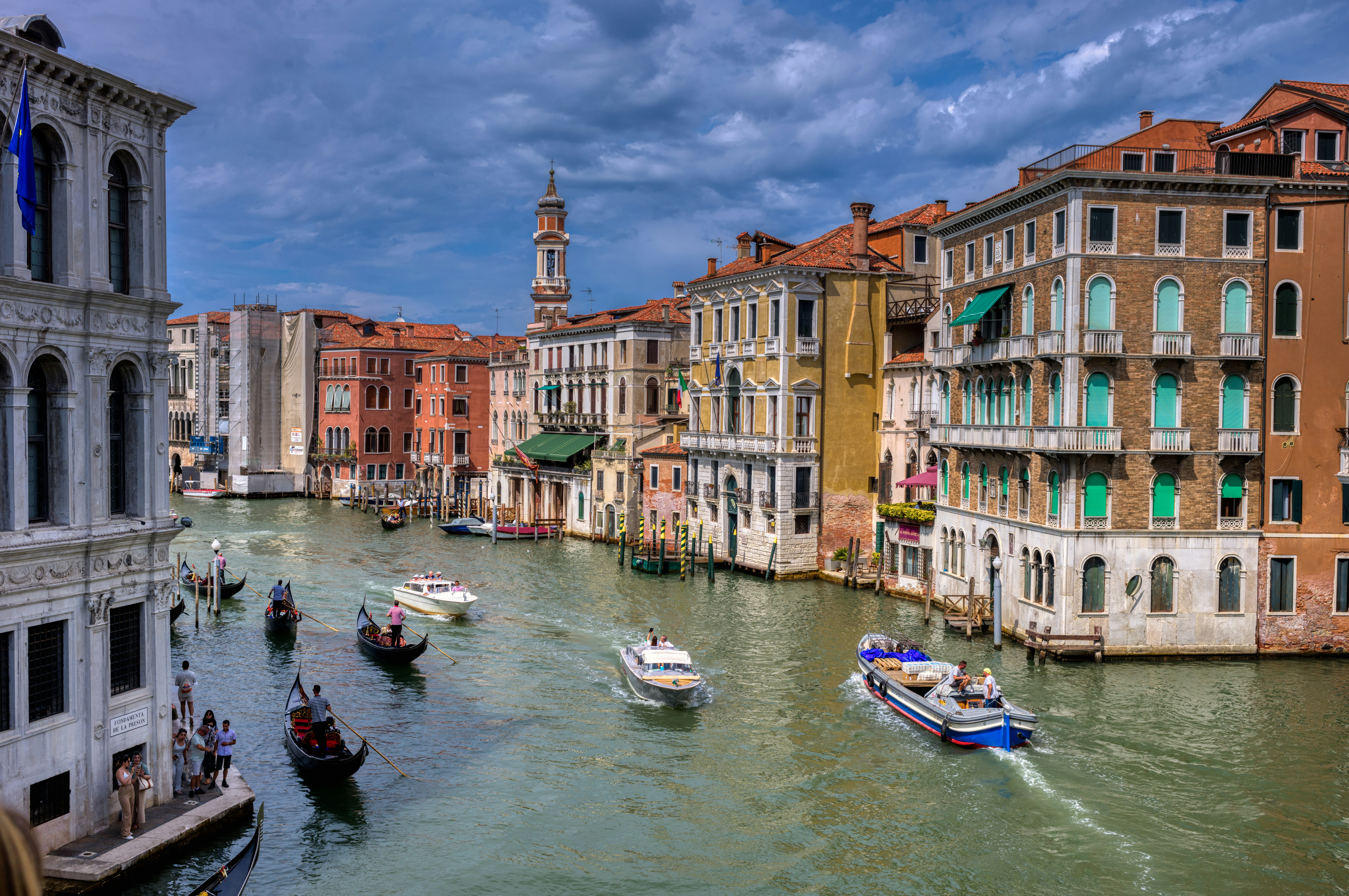 View from the Rialto Bridge in Venice, Italy