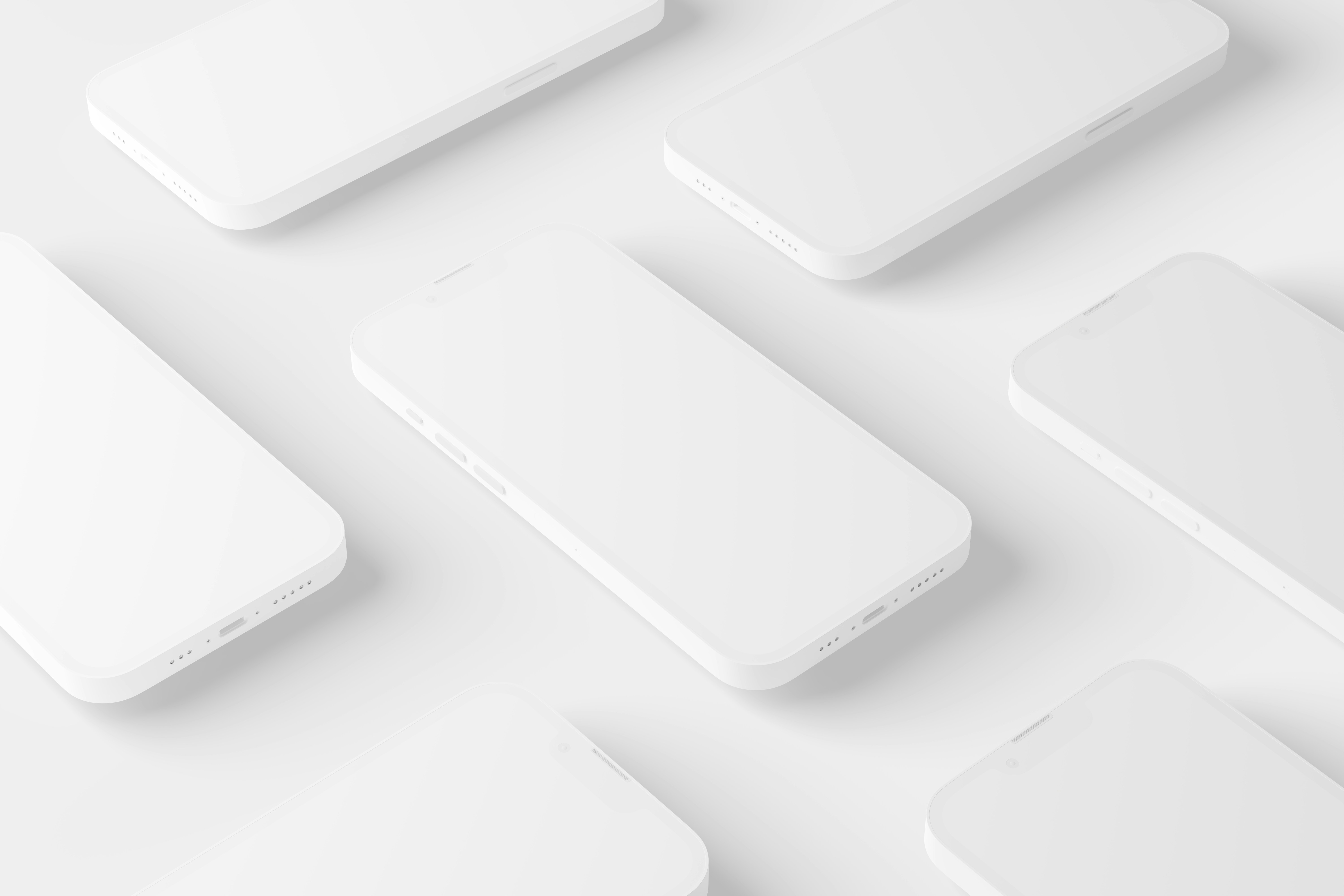 Iphone 13 Clay Minimal White Mockup
