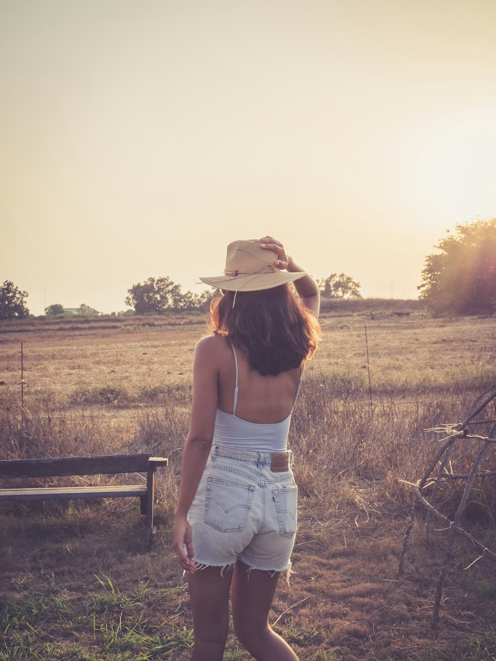 a woman wearing a hat