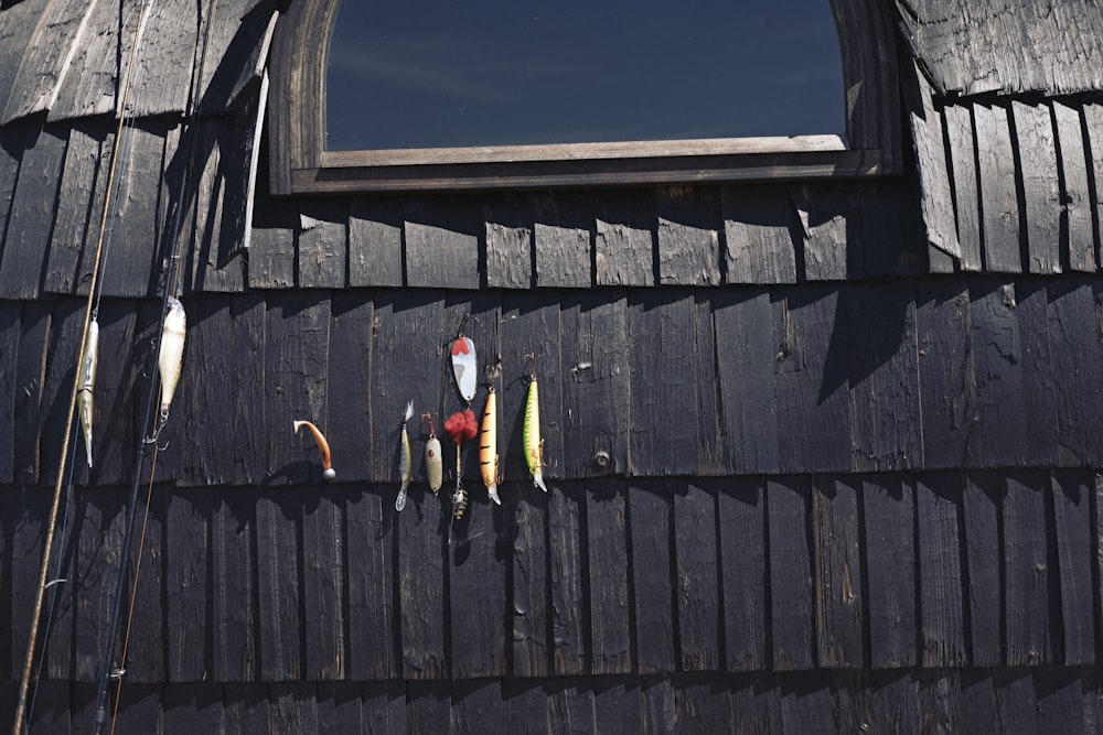 a group of birds on a wooden fence