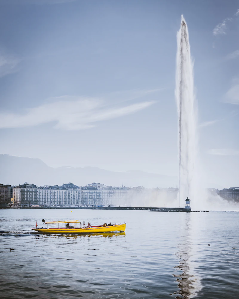 Vue du Jet d'eau de Genève