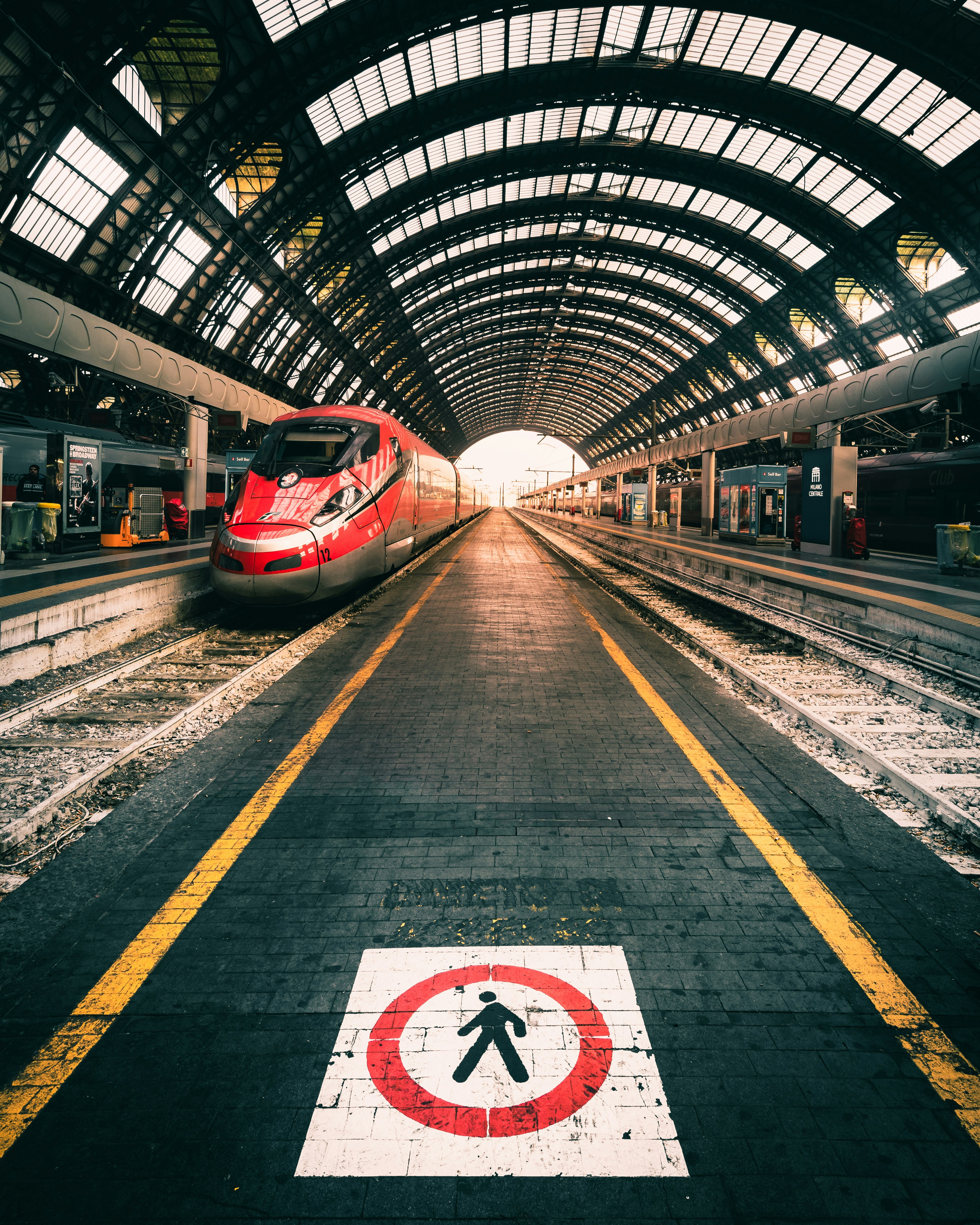 a train on the railway tracks