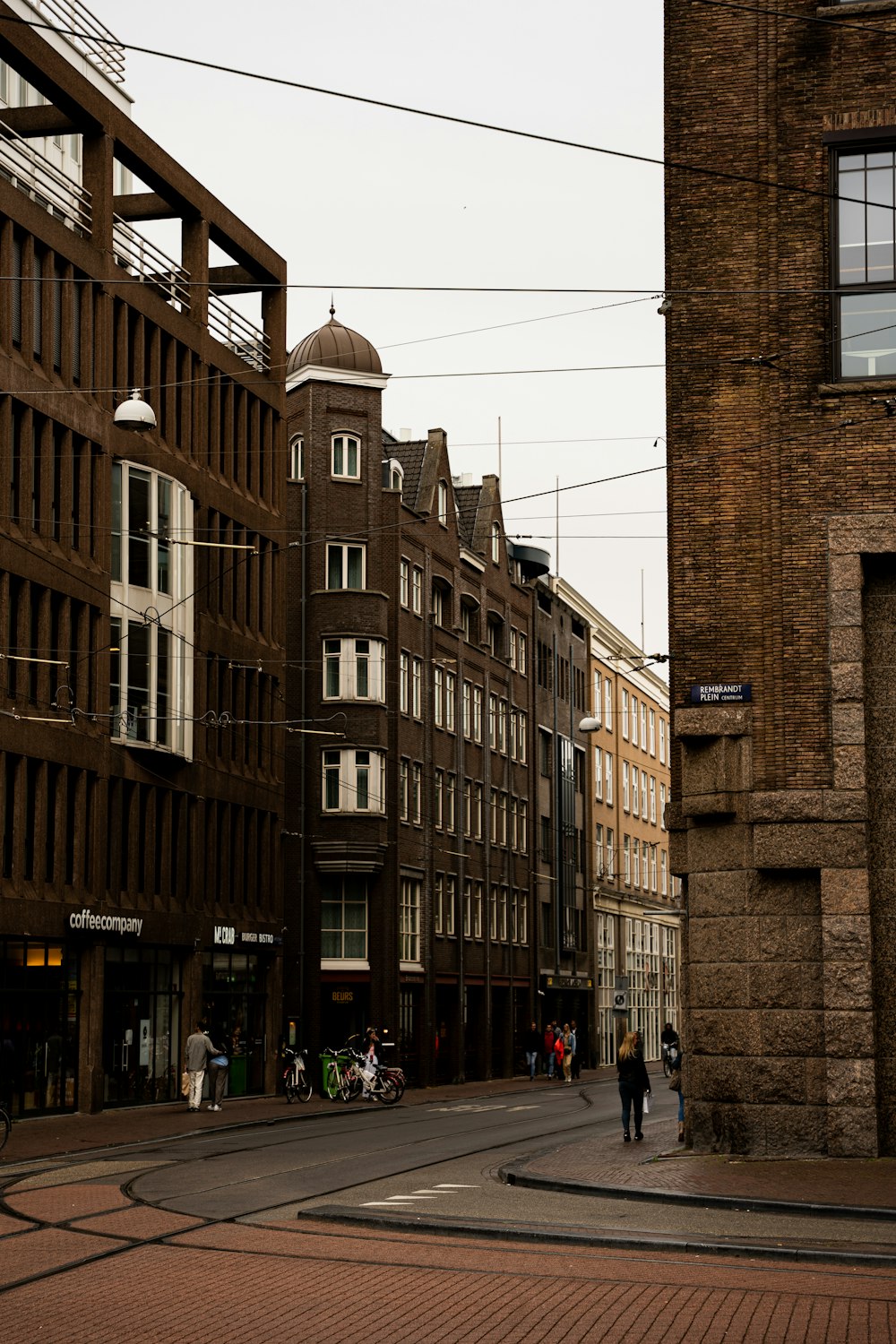 a street with buildings on either side