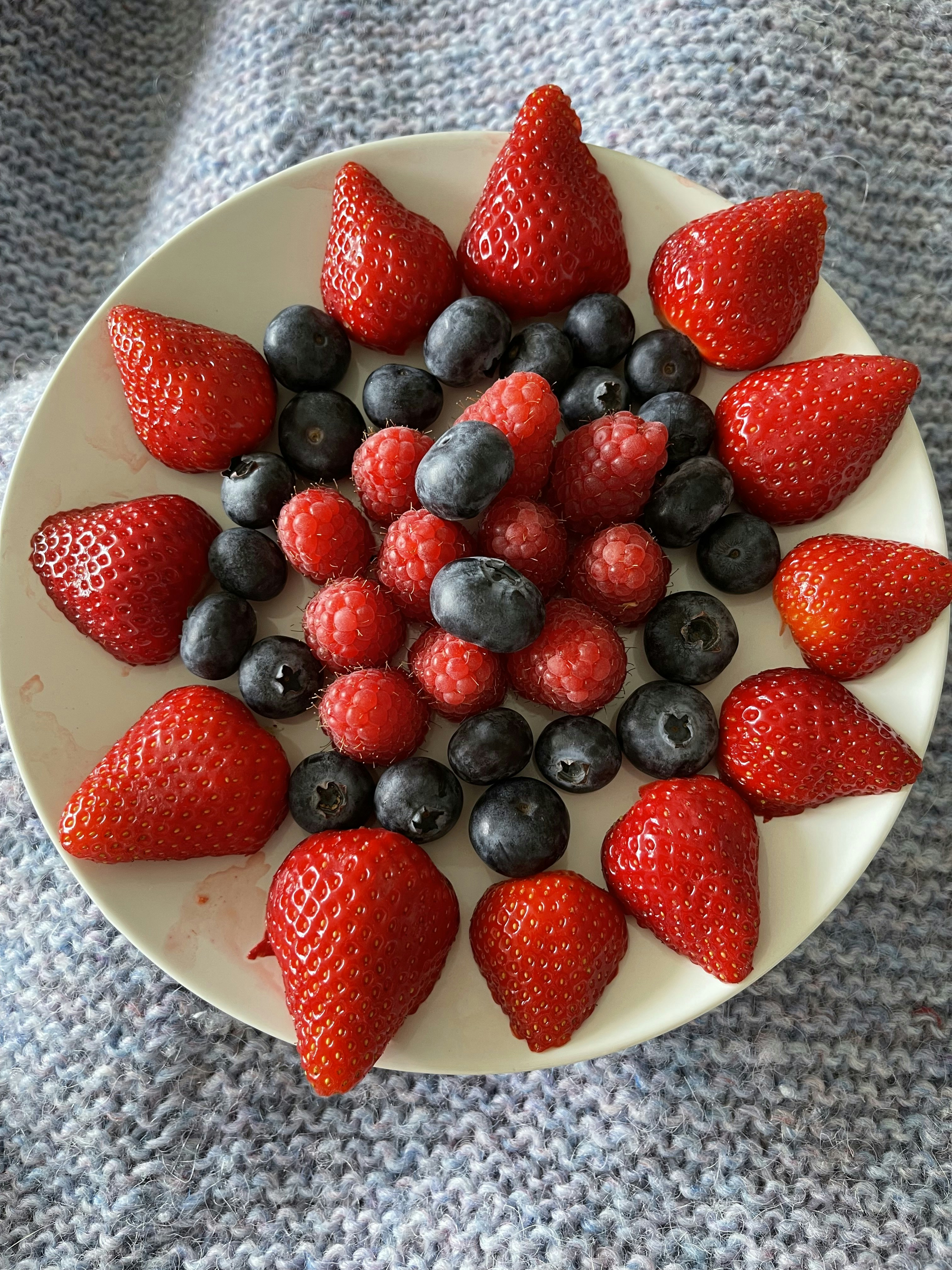 a plate of berries