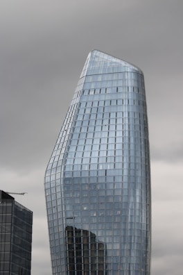 a tall glass building