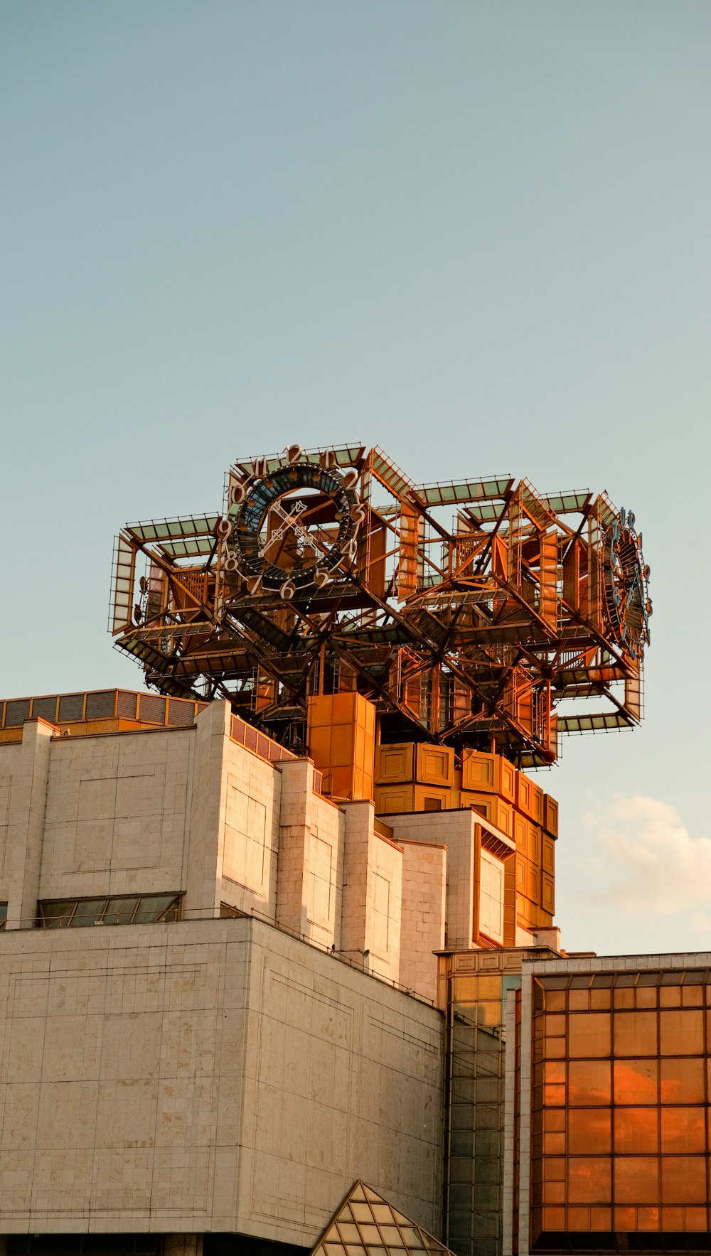 a large clock on top of a building