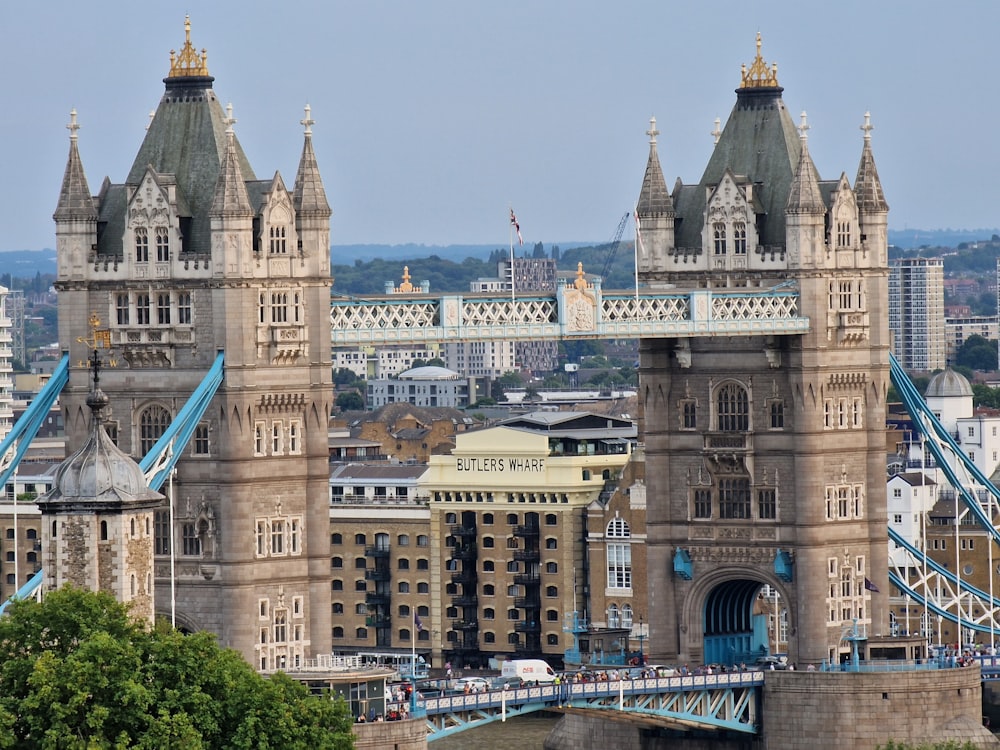 a large building with towers