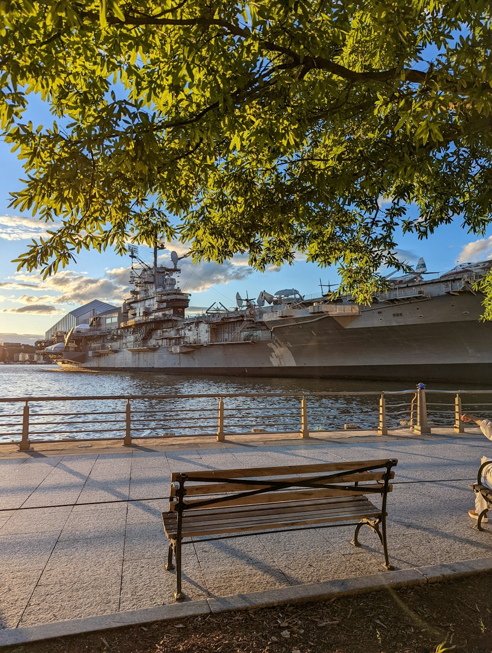 a bench sits unoccupied