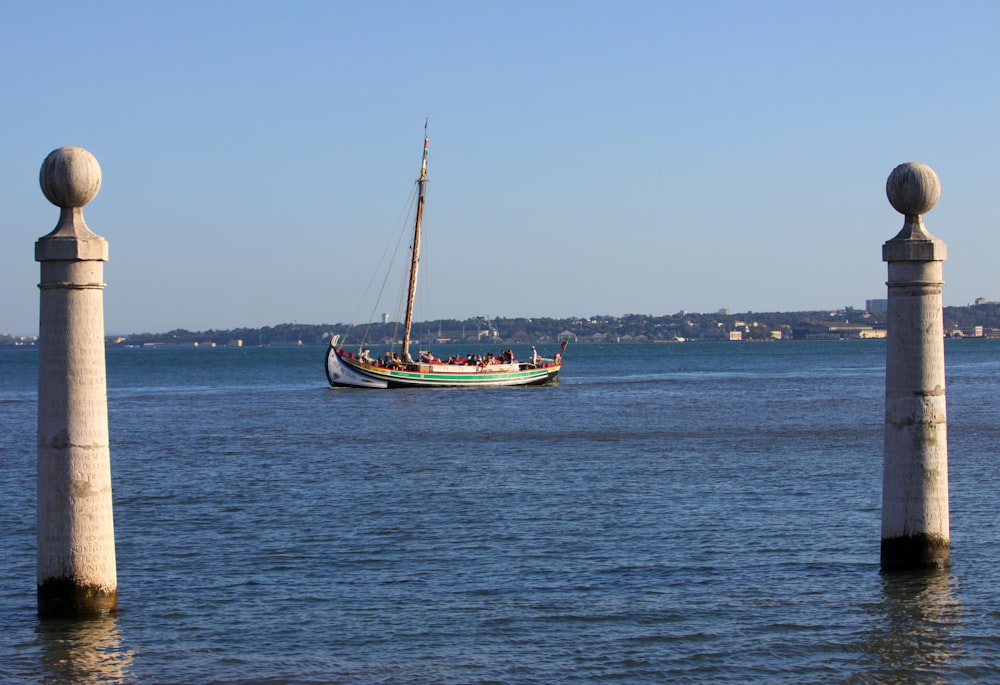 a boat sailing on the water