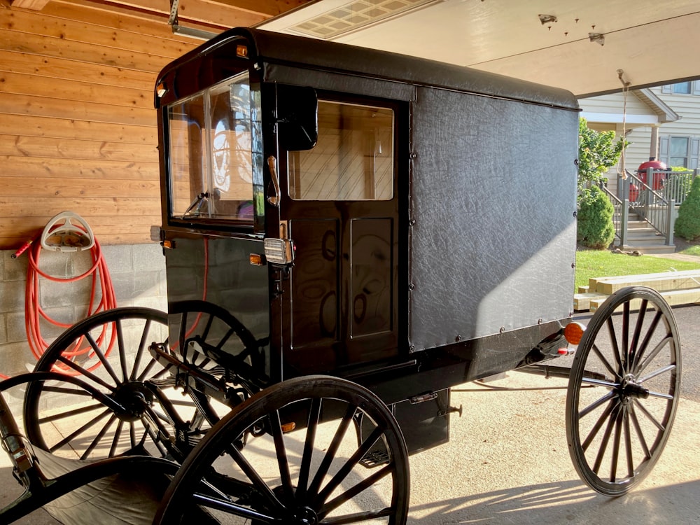 a carriage with a door