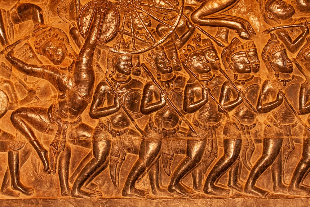 a close-up of a sculpture