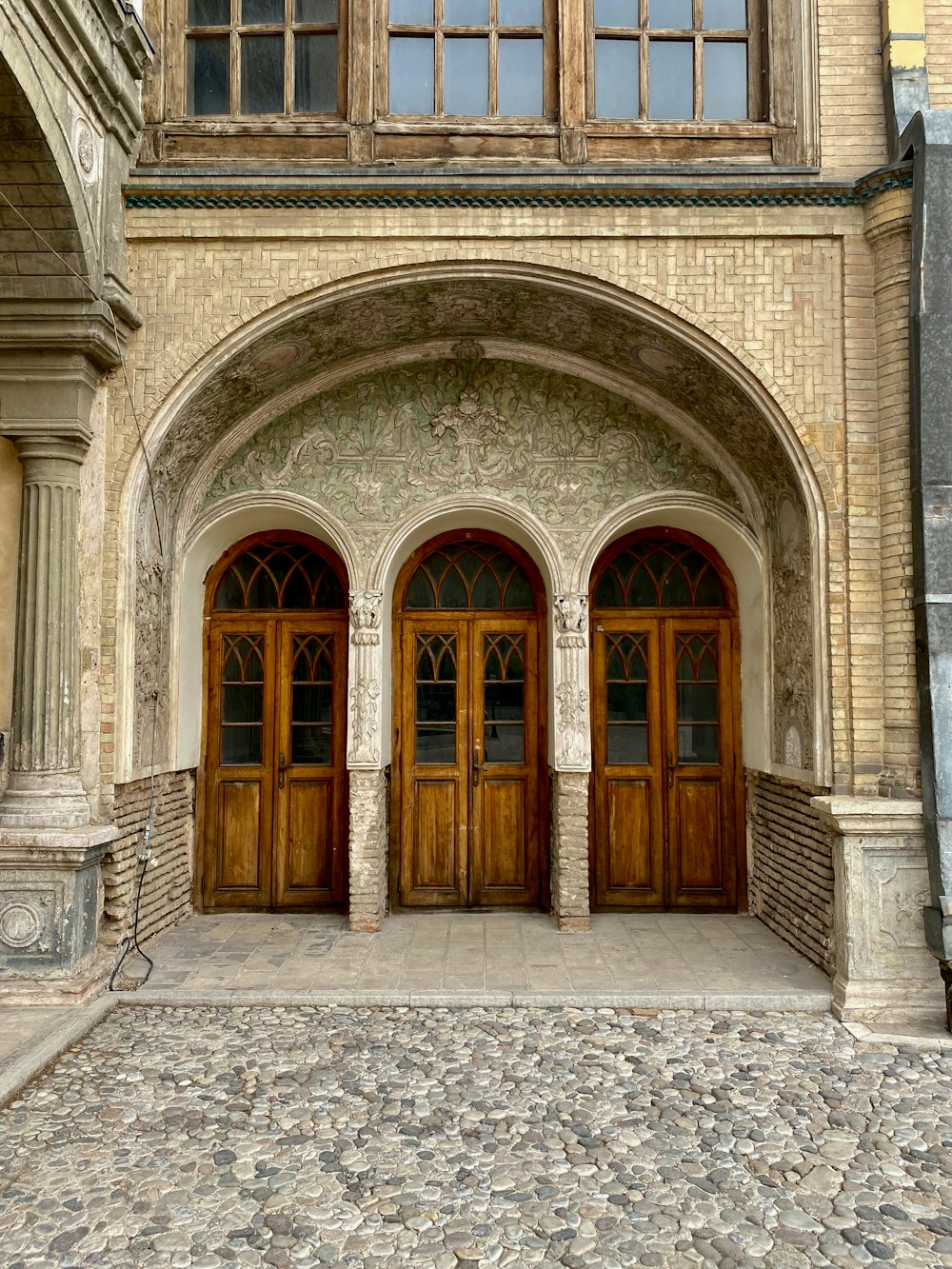 a building with two doors