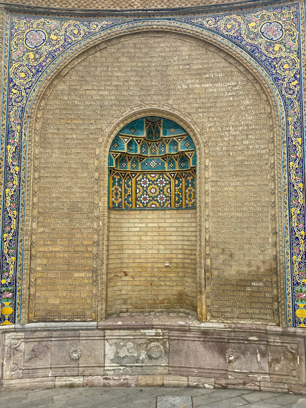 a door in a stone building