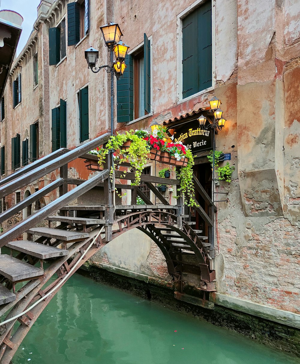 a bridge over a river