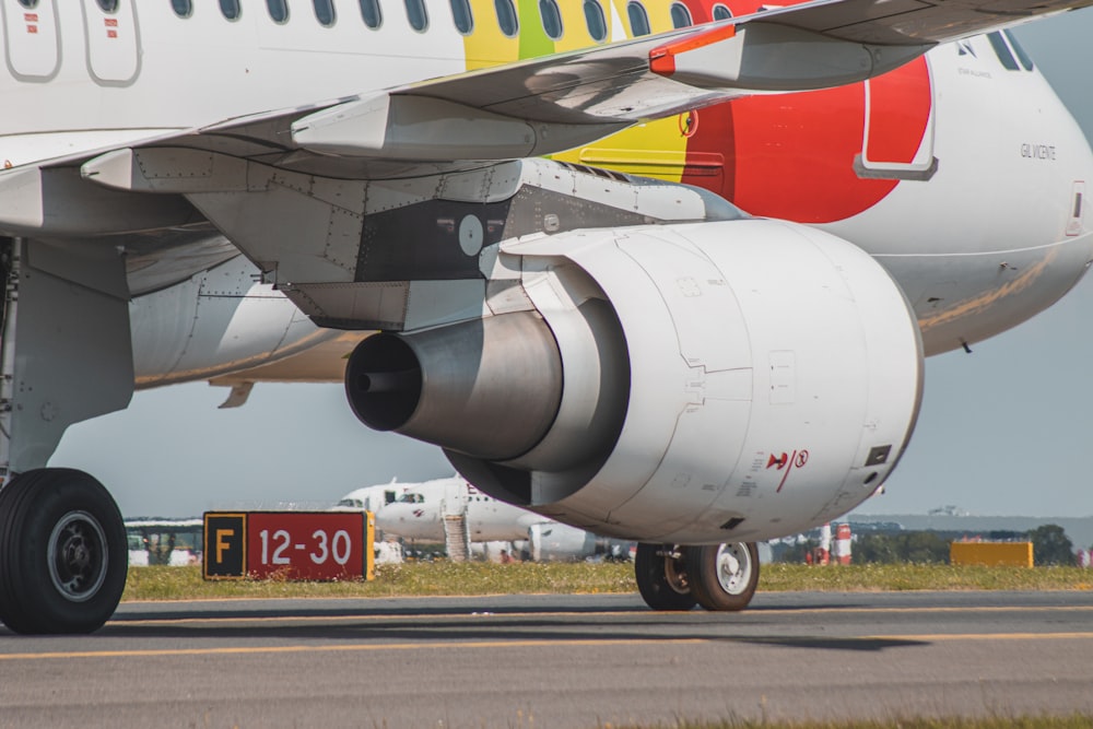 a large airplane on the runway