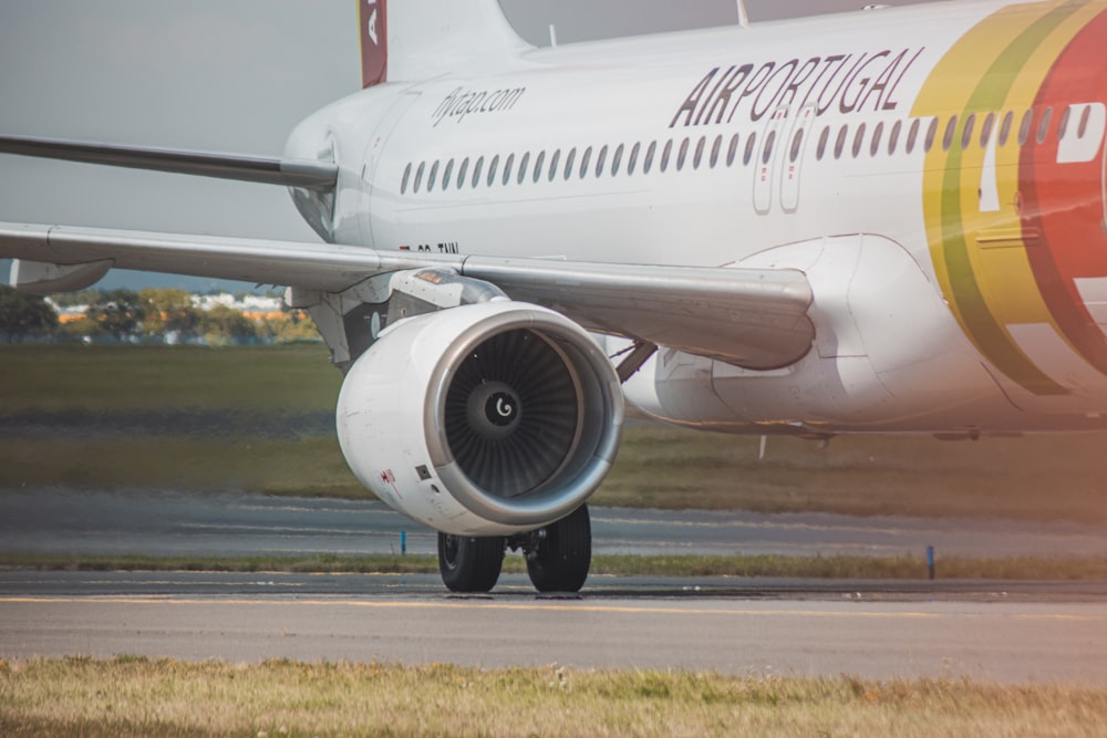 a large airplane on a runway