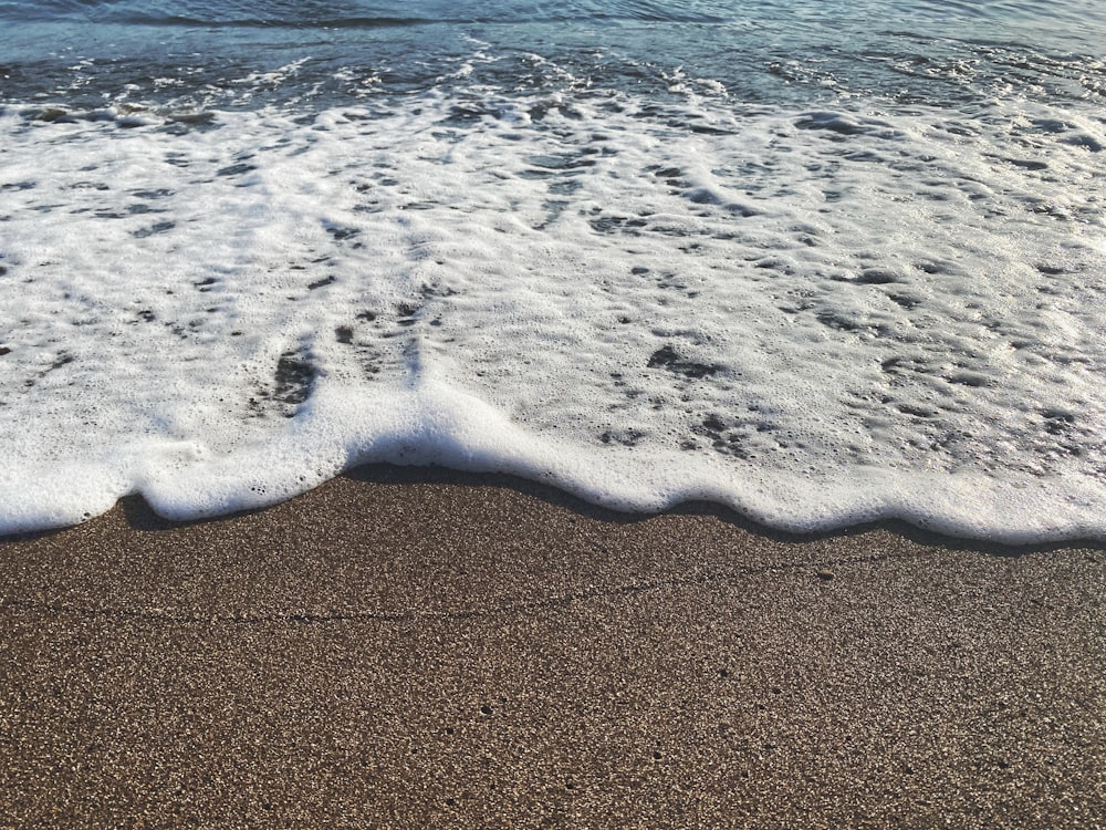 Una ola en una playa
