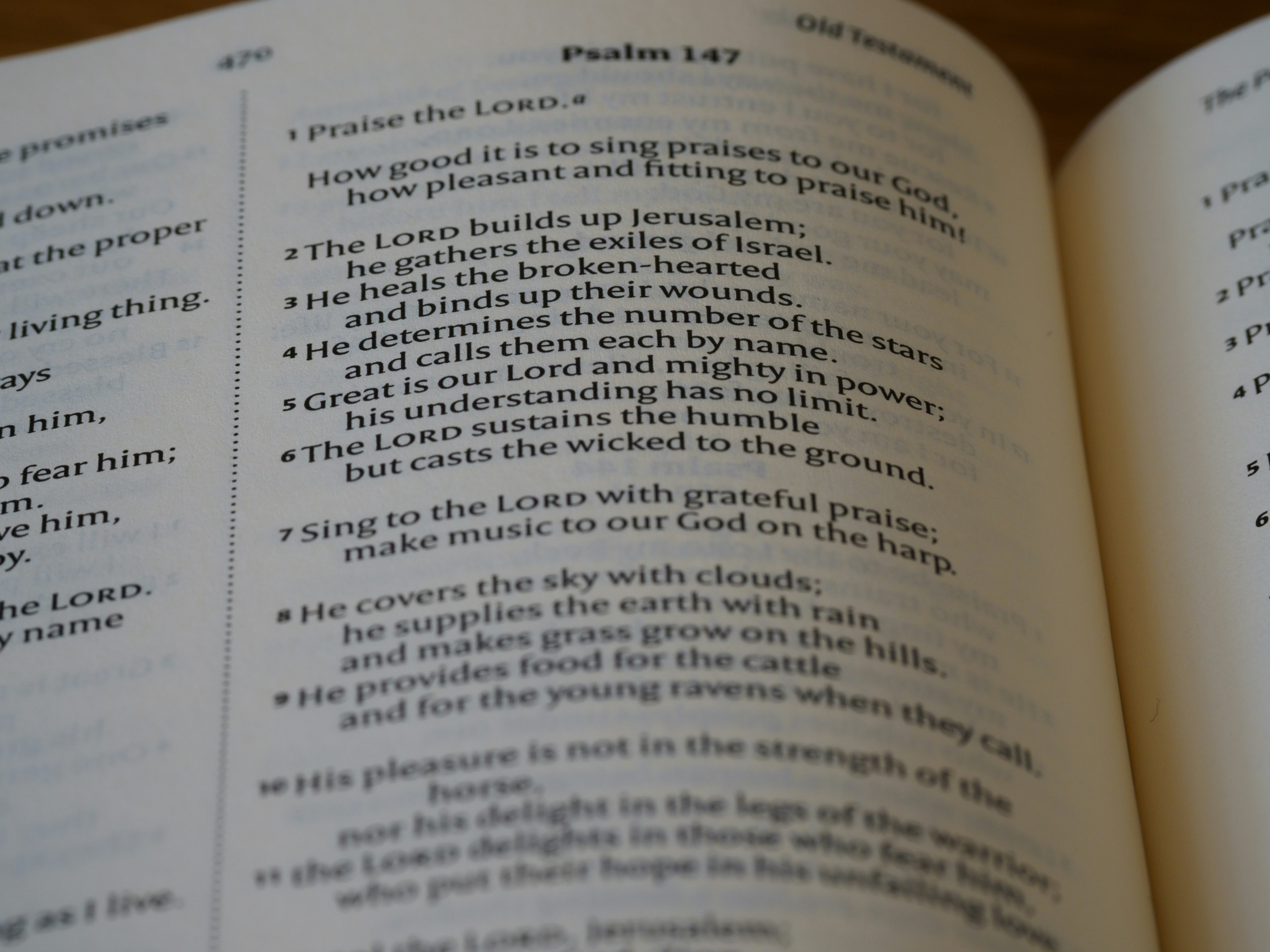 an open book with text