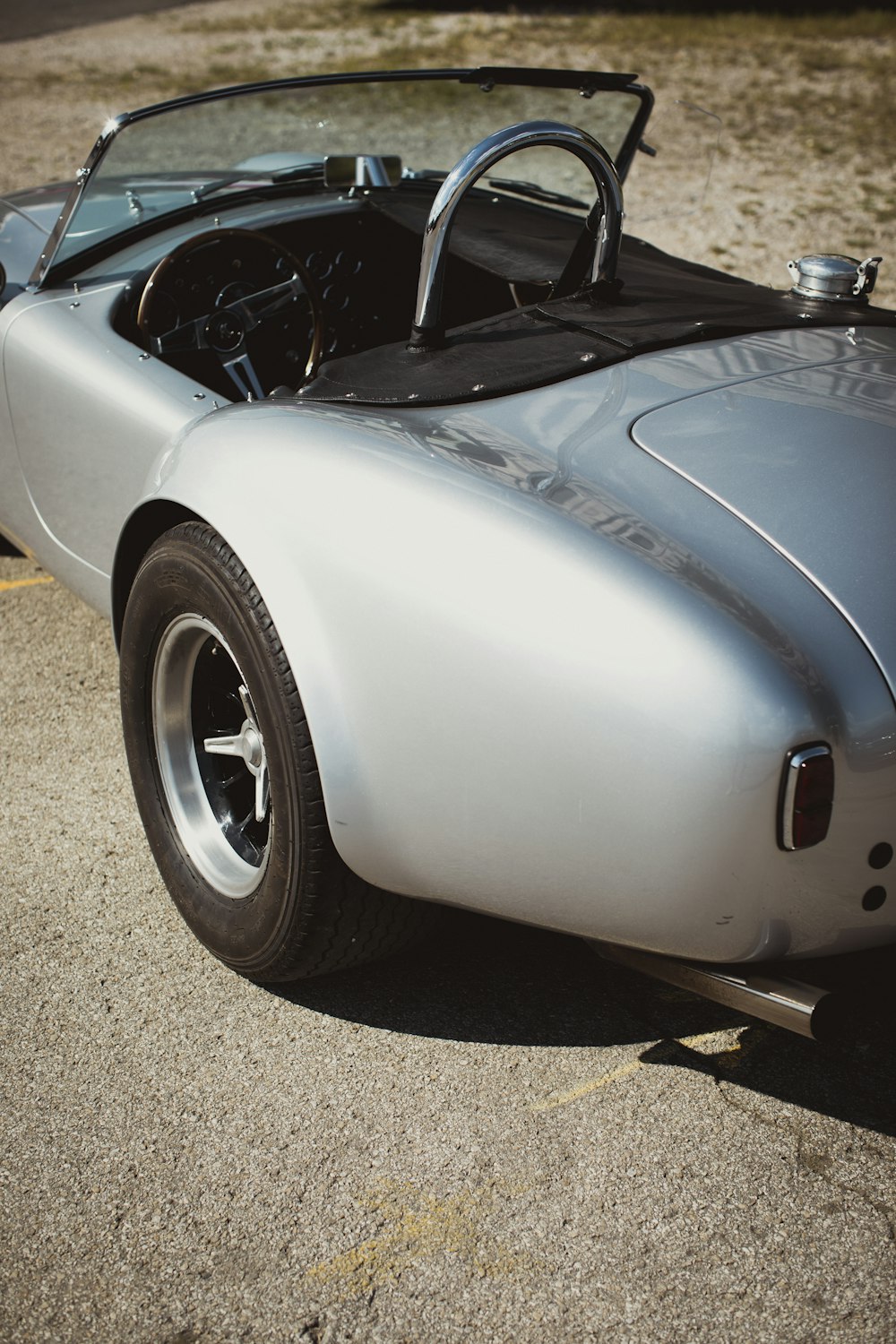 a silver sports car