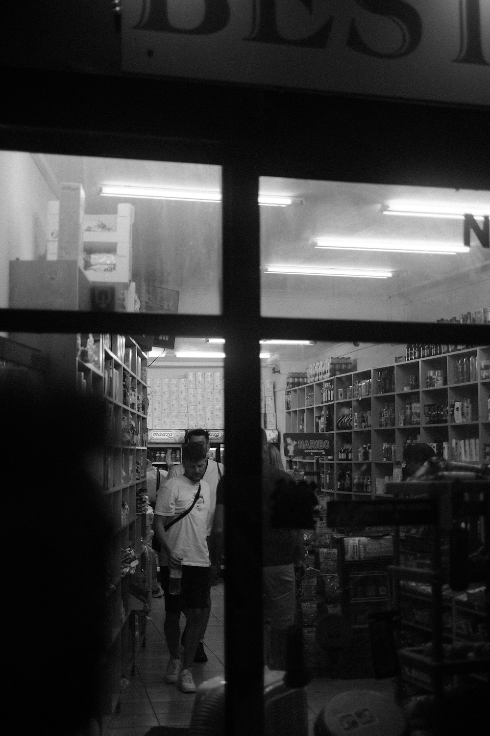 a person standing in a store