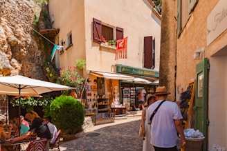 a person walking down a street Aix en Provence