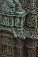 Close-up of intricate inscriptions uncovered during fieldwork