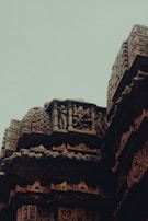 Close-up of the temple’s detailed stone carvings depicting scenes from Ramayana.