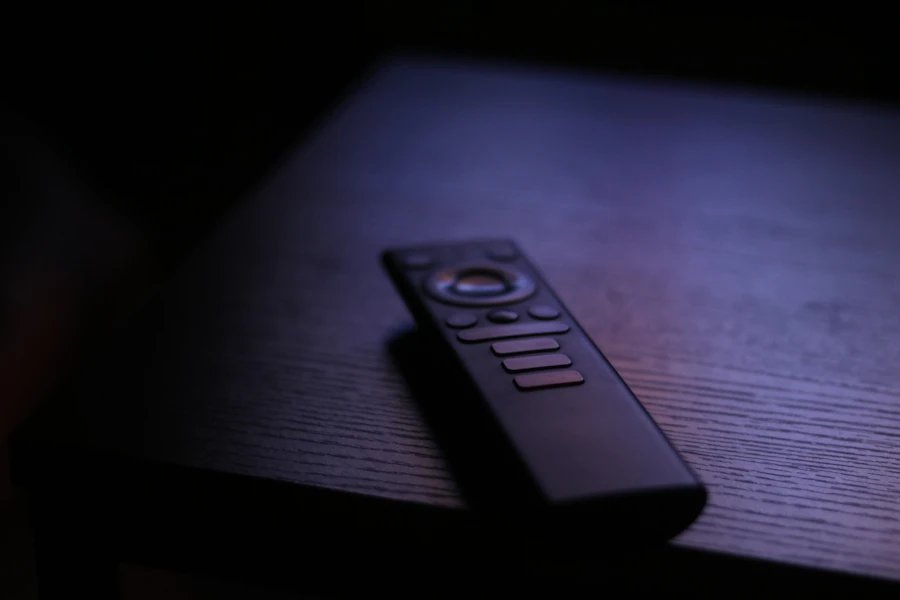 Remote control on a table