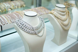 a group of jewelry on a table