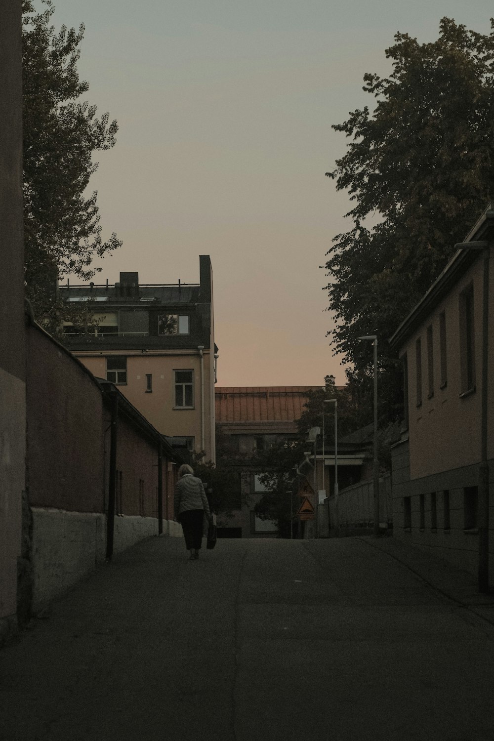 a person walking on a street