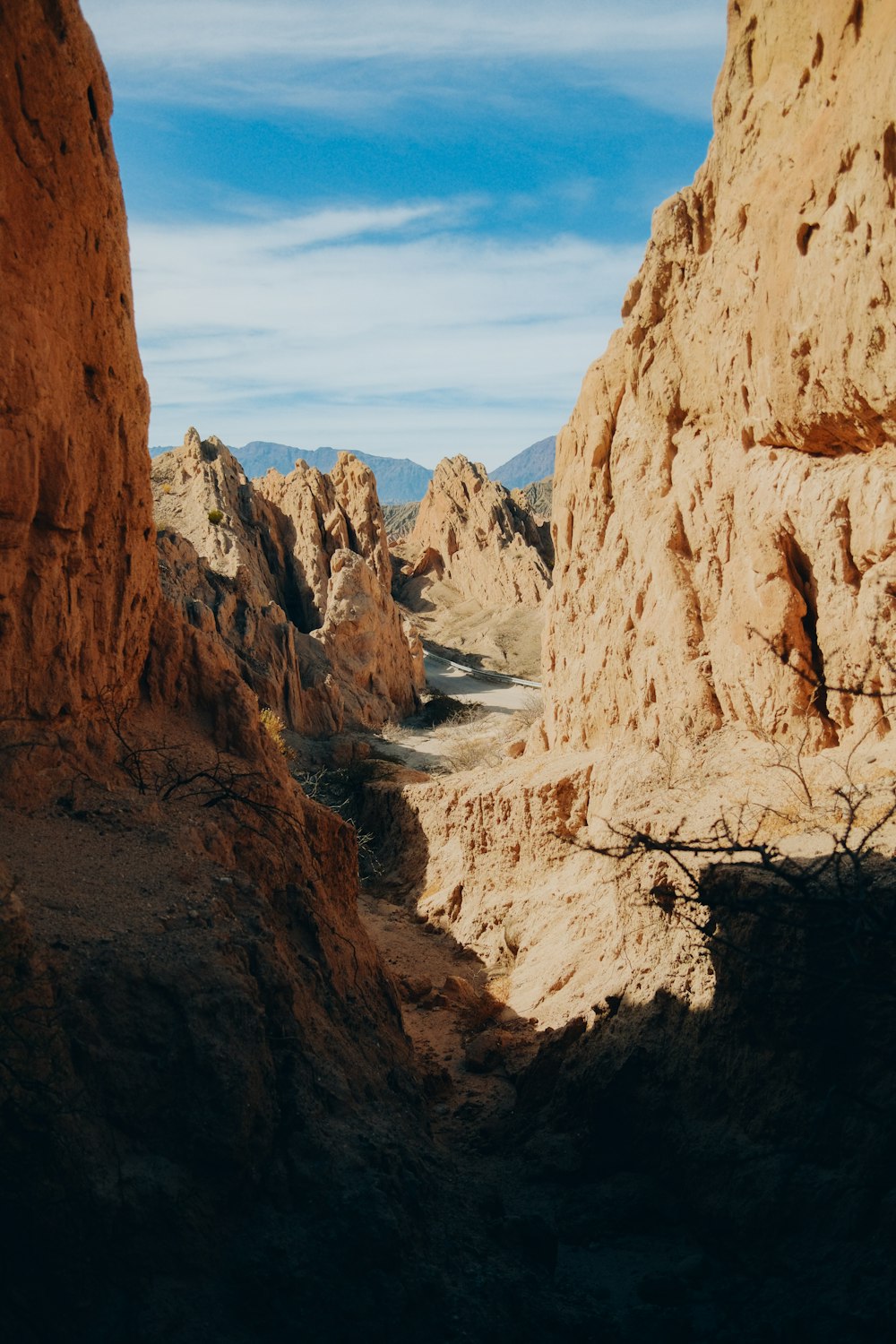 a canyon with a river running through it