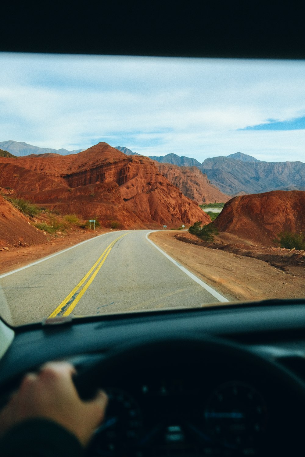 a road going through a desert