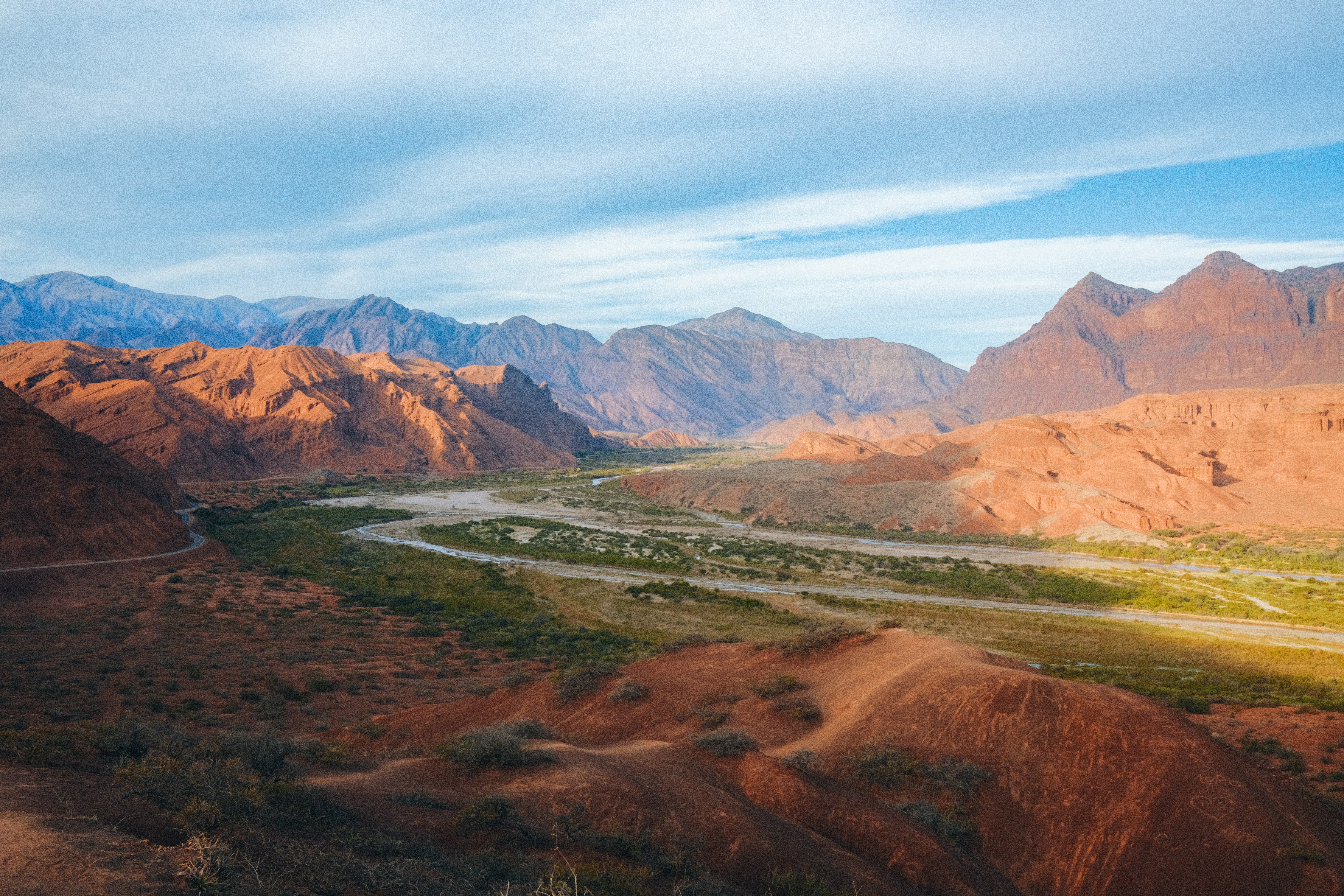 a valley in the mountains