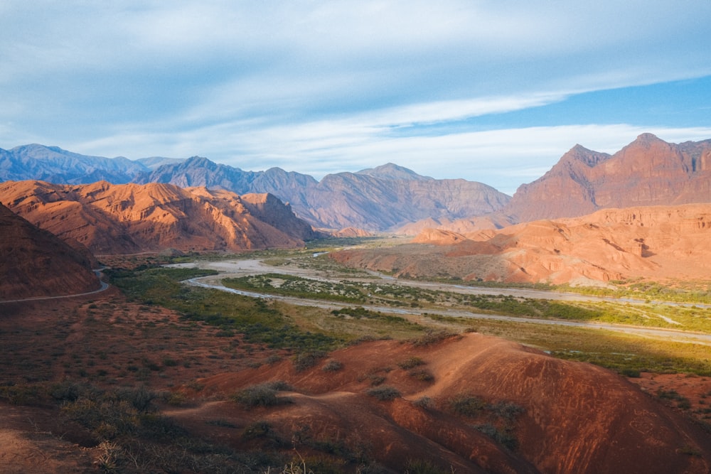 a valley in the mountains