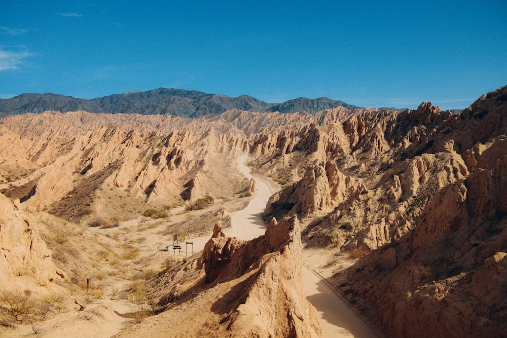 a large canyon with a river running through it