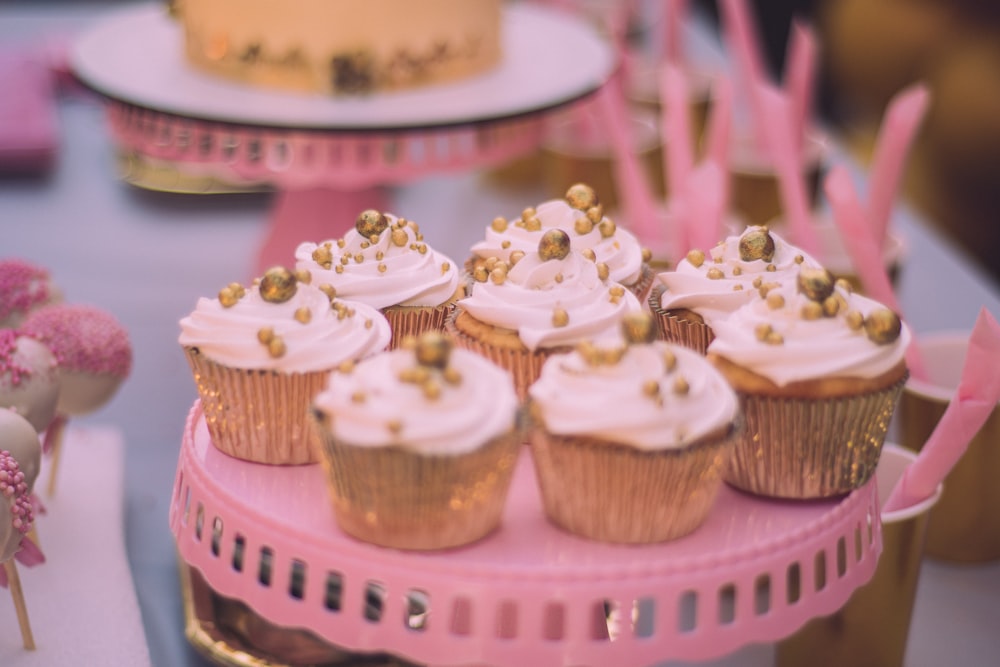 cupcakes on a tray