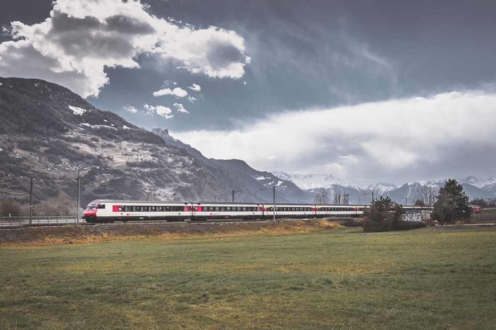 a train on the railway tracks