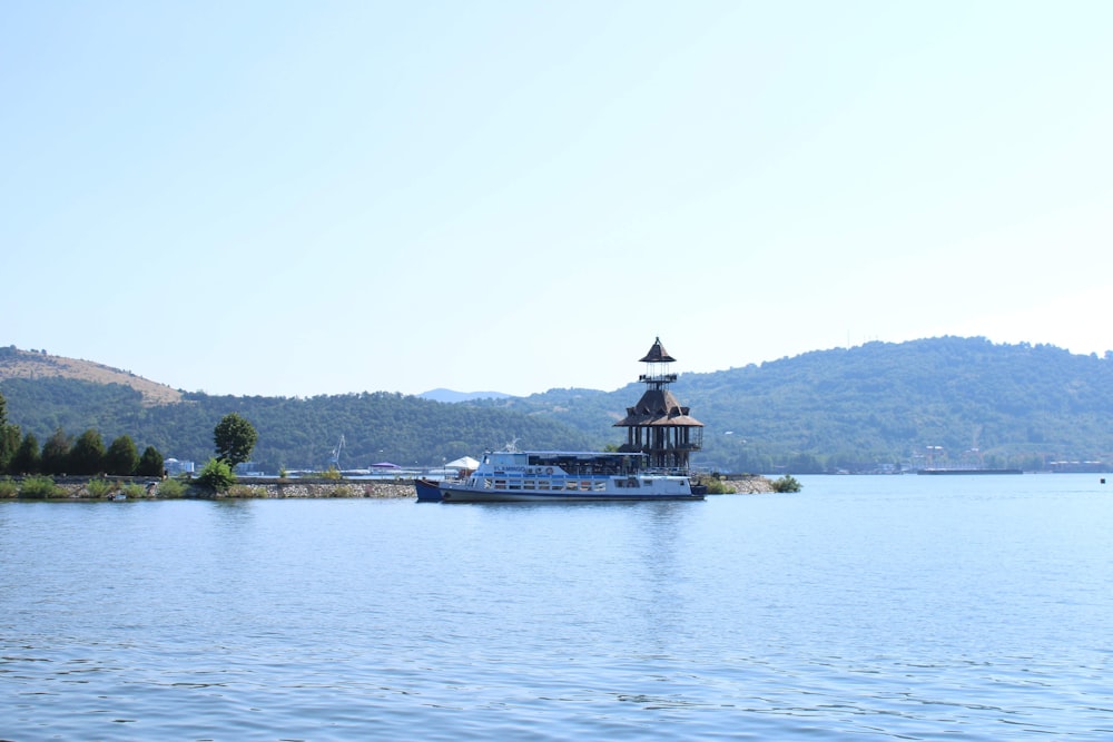 a boat sailing on the water