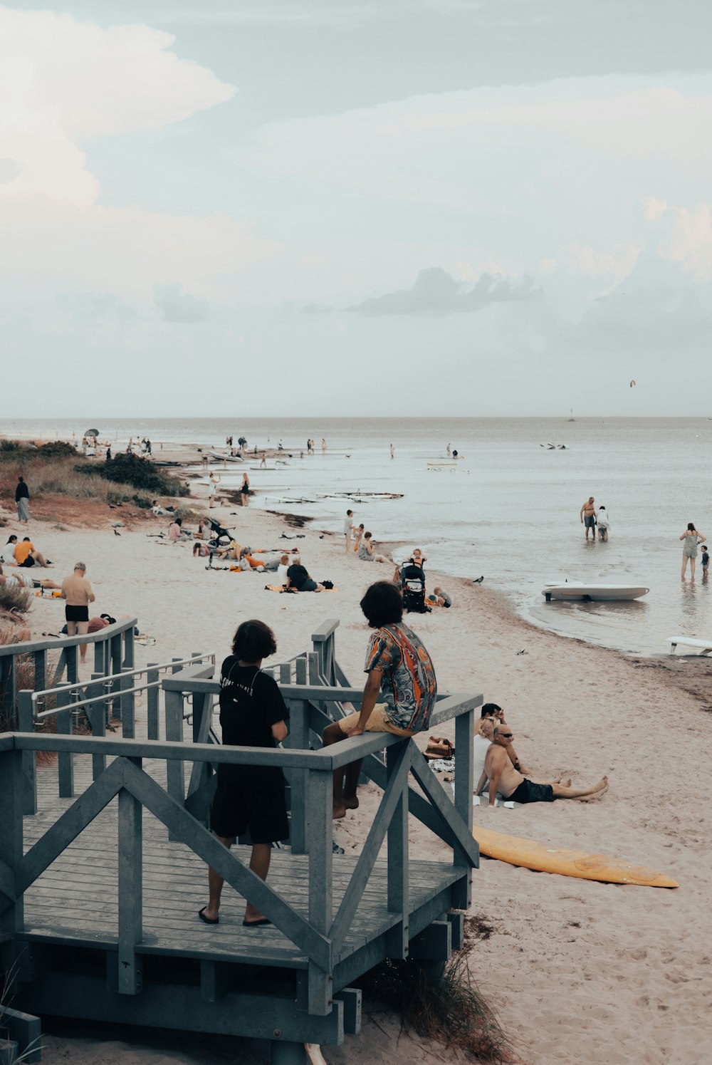 people on a beach