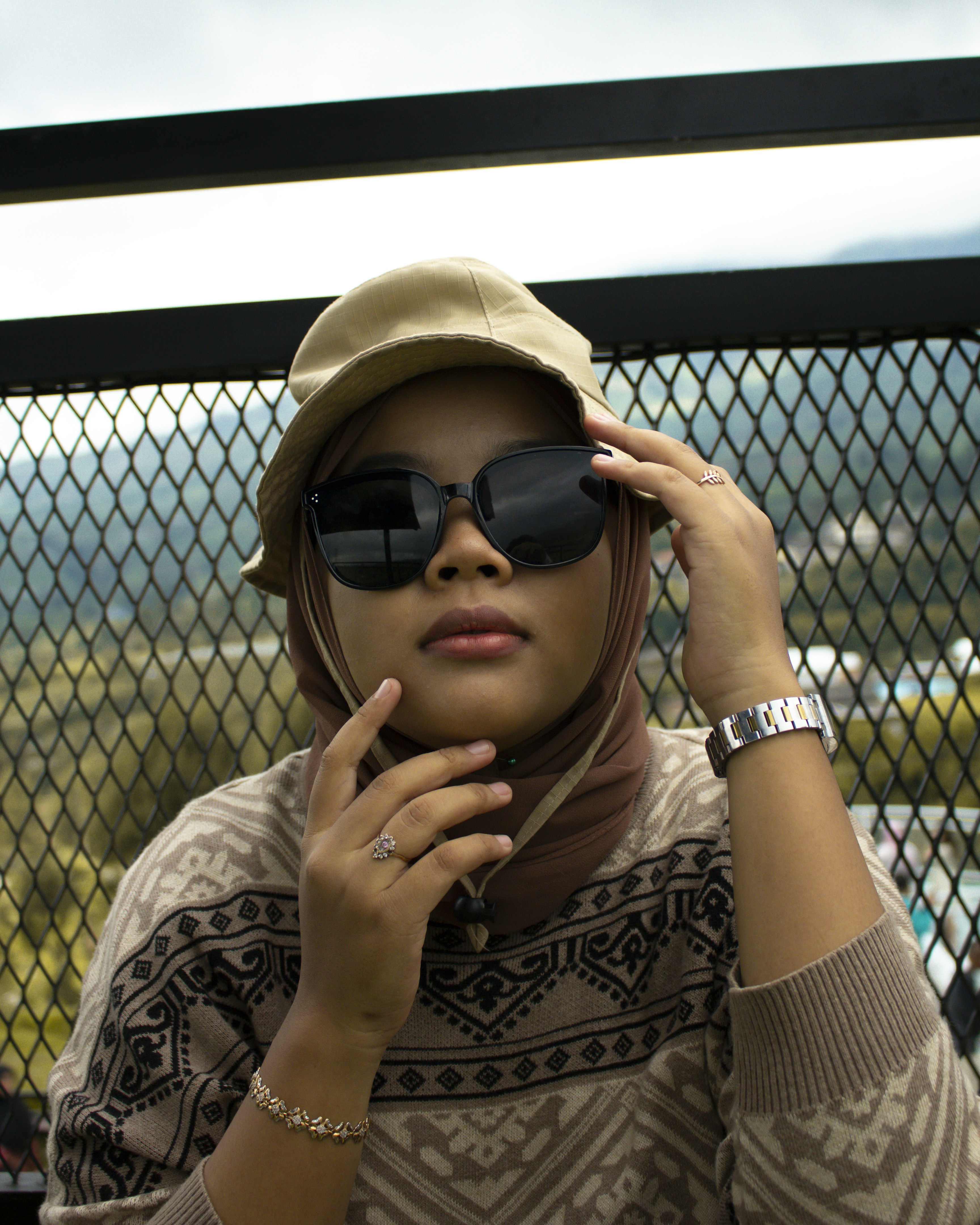 a person wearing sunglasses