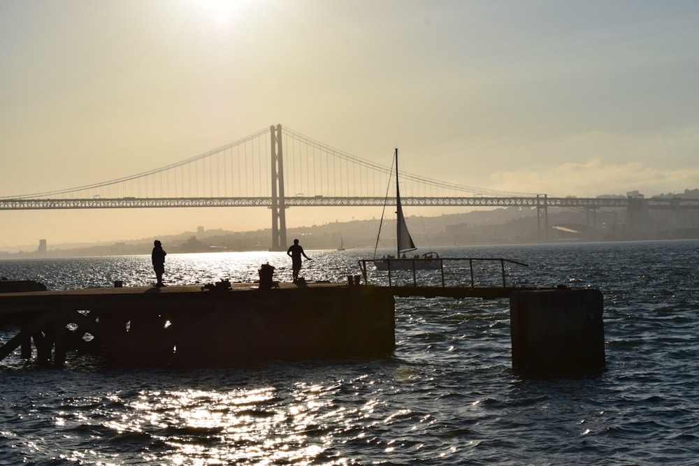 a bridge over water