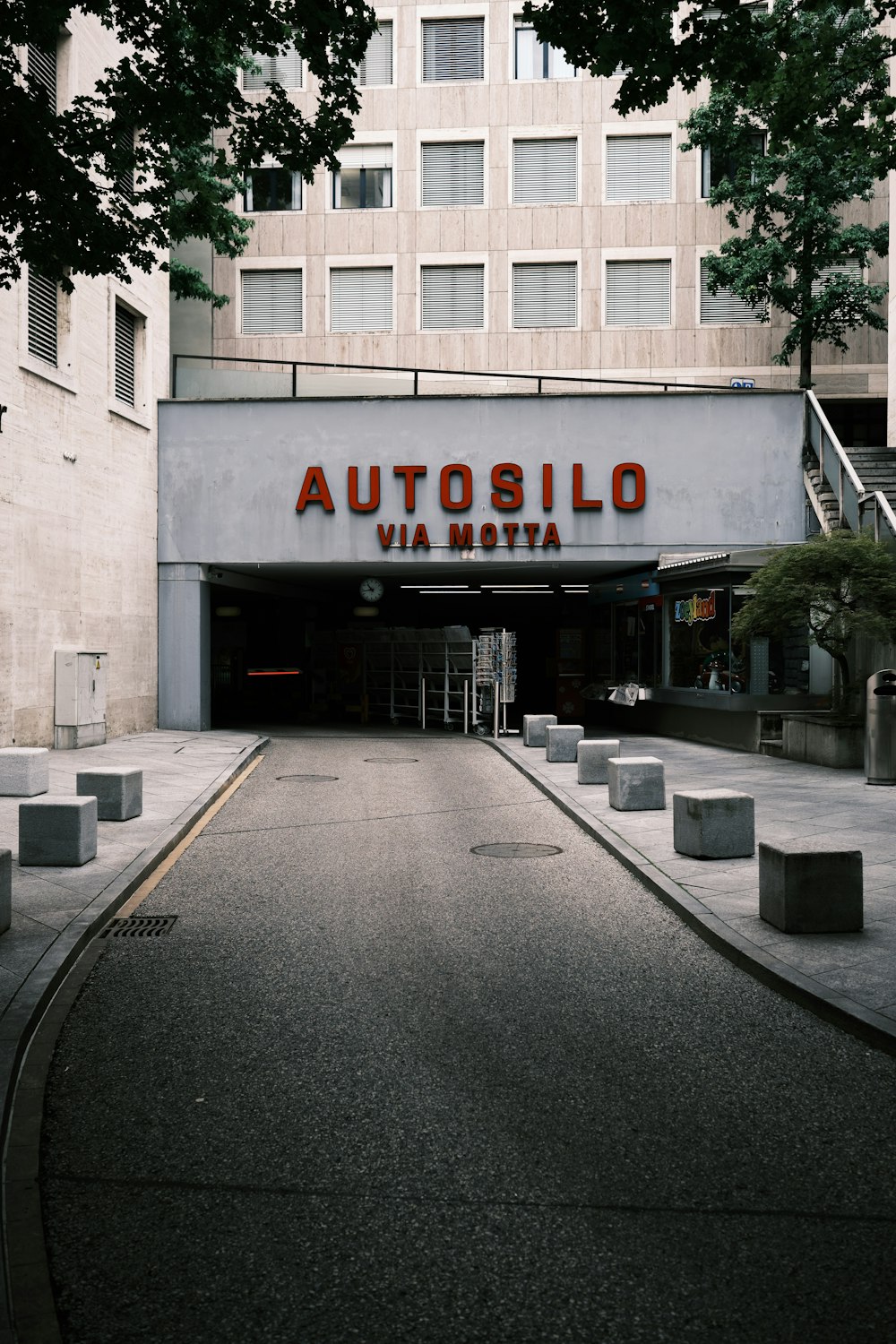 a building with a sign on it