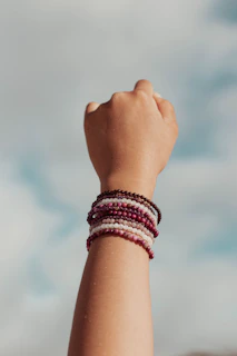 a person's foot with a striped sock on it