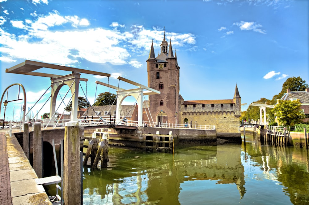 a bridge over a body of water